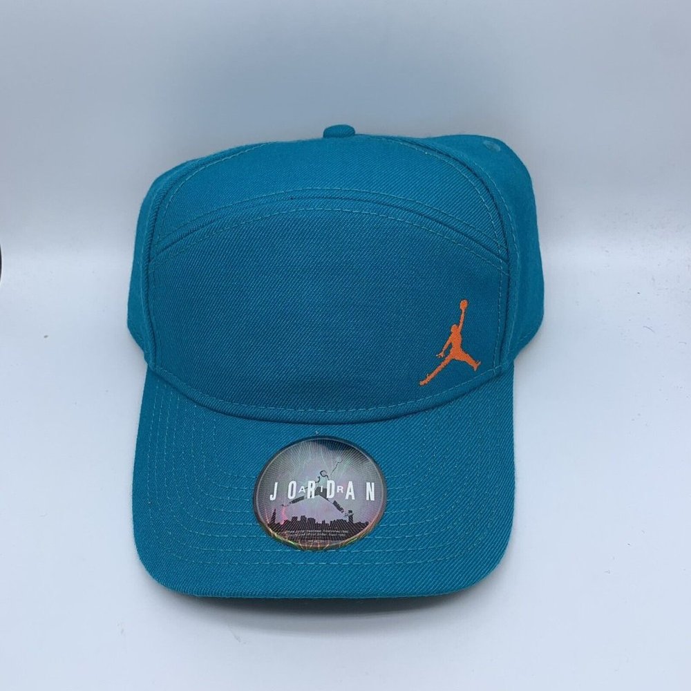 Air Jordan Hat Men Blue Aqua 8 Jumpman Strap Back Cap New